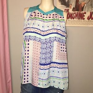 Printed blouse from Neiman Marcus 💚💙